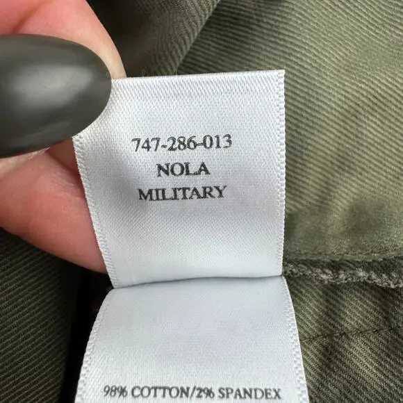 NWT Rails Olive Green Nola Military Utility Skirt Cotton Canvas Belt Size Medium - Picture 12 of 16